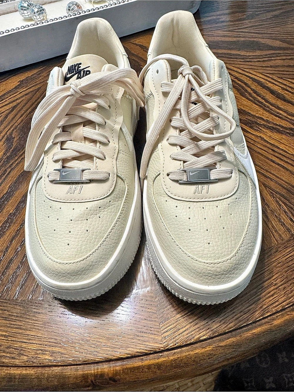 Nike Air Force 1 PLT.AF.ORM "Fossil" Sneakers Cream US 7.5
